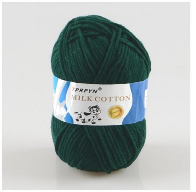 TPRPYN-밀크면 뜨개질용 크로셰 뜨개실 1 개 = 50g 95M 부드럽고 따뜻한 니트 라인 스레드 수제 바느질 카페트 매트 러그, 70 dark green, 1개