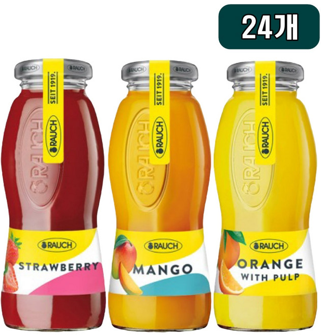 라우치 오렌지 위드펄프 8개 + 망고 8개 + 스트로베리 8개 200ml 24개, 1세트