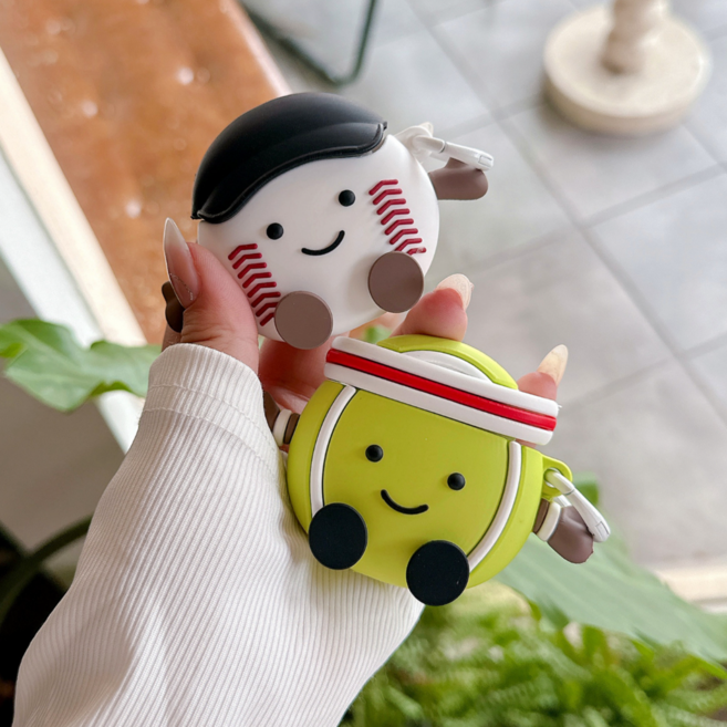 스테이친구 귀여운 스포츠 케릭터 에어팟케이스, 4세대, 테니스공