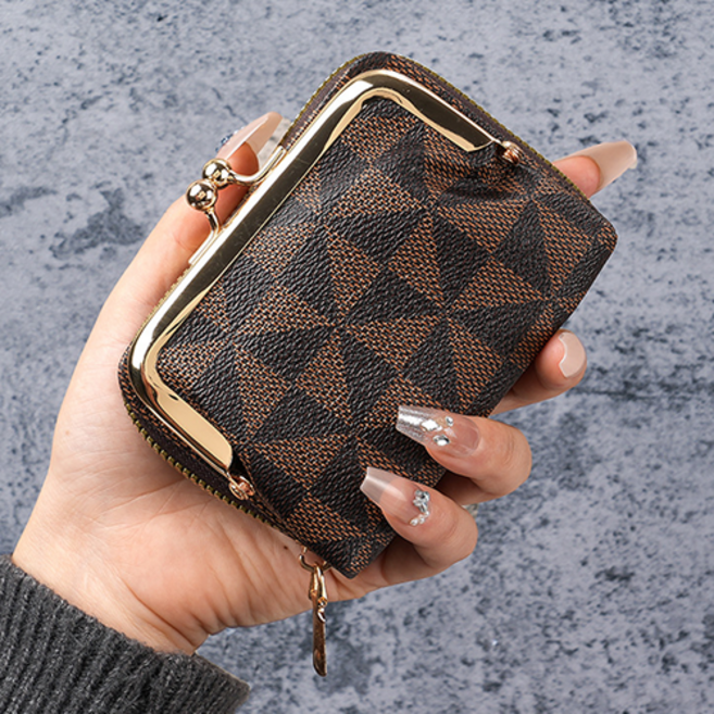 여성용 짧고 얇은 콤팩트 카드 동전 지갑