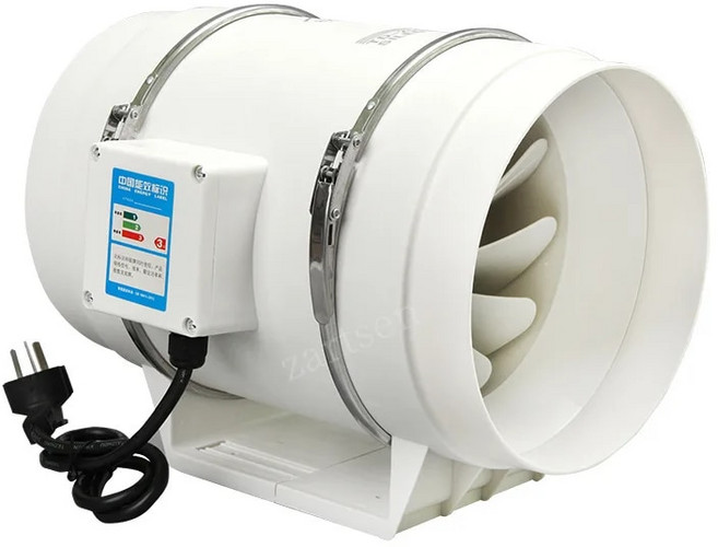 인라인팬 무소음 인라인 파이프 덕트 배기 팬 욕실 환기 추출기 주방 화장실 벽 공기 청정 환풍기 3 인치 4 5 6 인치, [02] 4inch 100mm, 1개