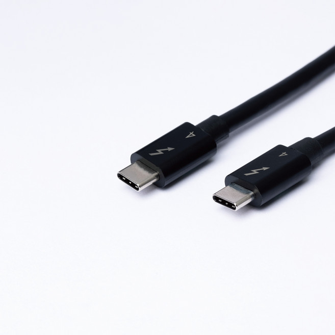 noda Thunderbolt 4 Type-C 傳輸線 40Gbps 三年保固, 黑色, 1個, 1m