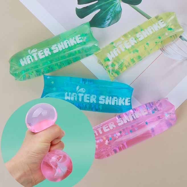 반짝이 미끌링 얌체놀이 잡으면쏙빠지는 물렁이 주물럭 촉감발달완구, 4개