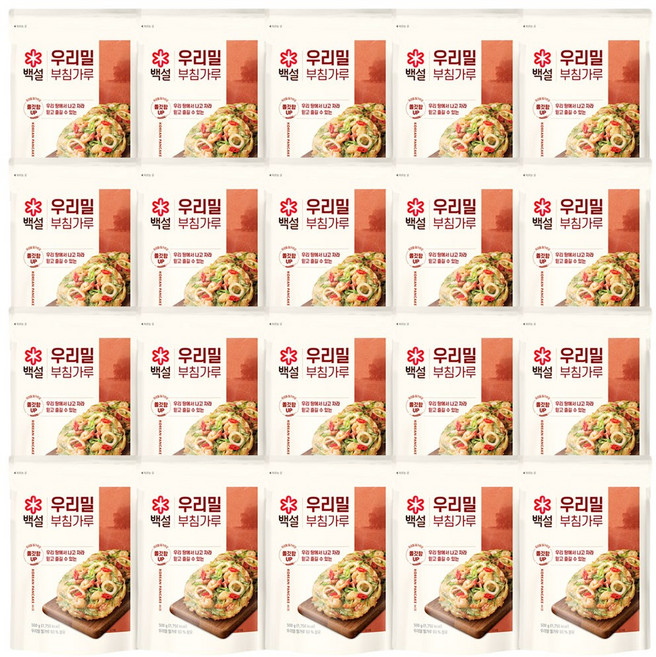 [CJ] 백설 우리밀 부침가루 부침개 부침요리 국산우리밀, 20개, 500g