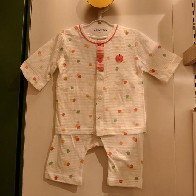 [압소바/해피랜드] 여름용 핫세일~ 신생아백일돌선물강추 땀흡수 잘되고 통기성 좋은 면100% @매장인기템 올리7부 내의 AYB103PA 2001아울렛 분당점