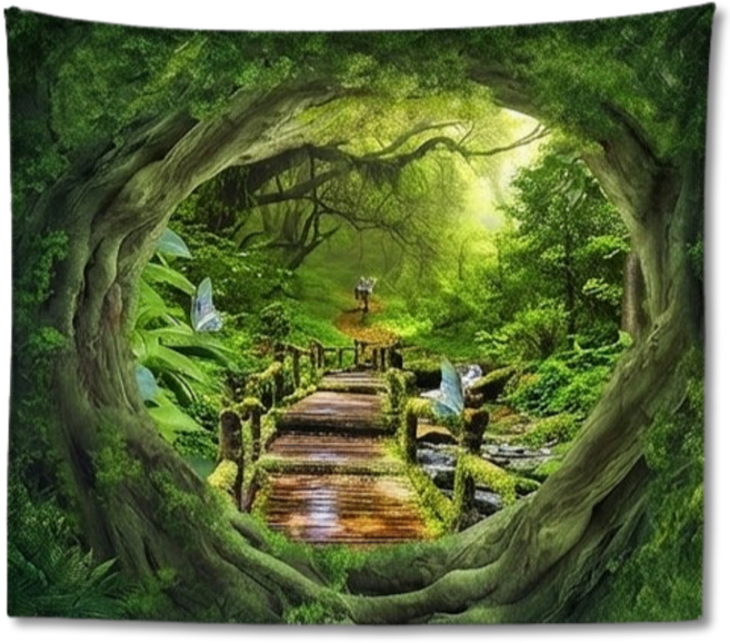 [마스킹테이프 증정] 감성 풍경 패브릭 포스터, 01_신비로운 몽환의 숲