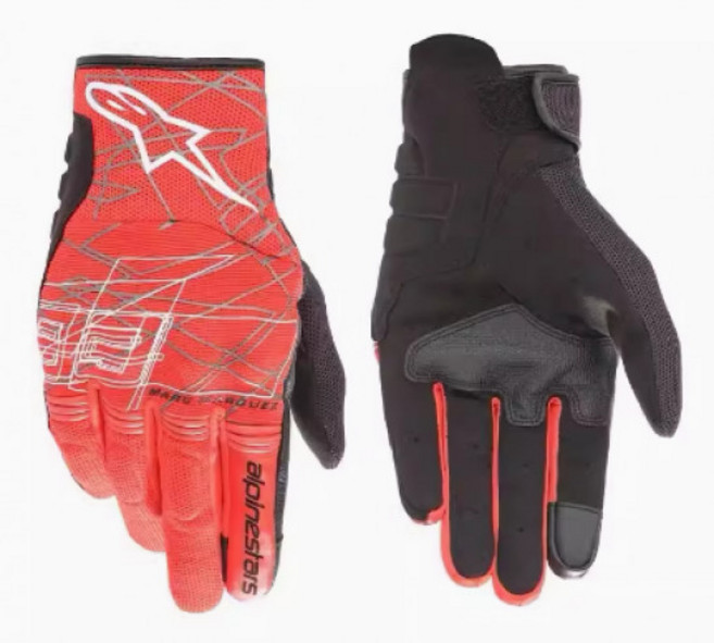 알파인스타 터치장갑 바이커 글러브 메쉬 라이더 장갑, A_레드 (터치가능)