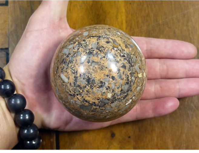 泰國龍宮舍利球740.5g 直徑80mm SAMROIYOD山脈珍稀能量礦石, 1個