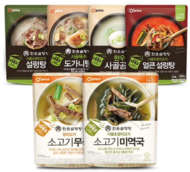 오프라이스 한촌 즉석국 500g 6종, 1개