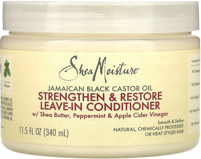 SheaMoisture 자메이칸 블랙 캐스터 오일 강화 & 회복 리브인 컨디셔너 312g (11 oz), SheaMoisture자메이칸블랙캐스터오일강화회복리브인, 1개 - 쿠팡