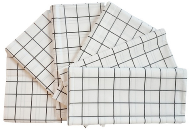 캐프마켓 일회용 격자 방수 테이블보 원형 사각 식탁보, 화이트, 4인(137 x 90cm), 6개