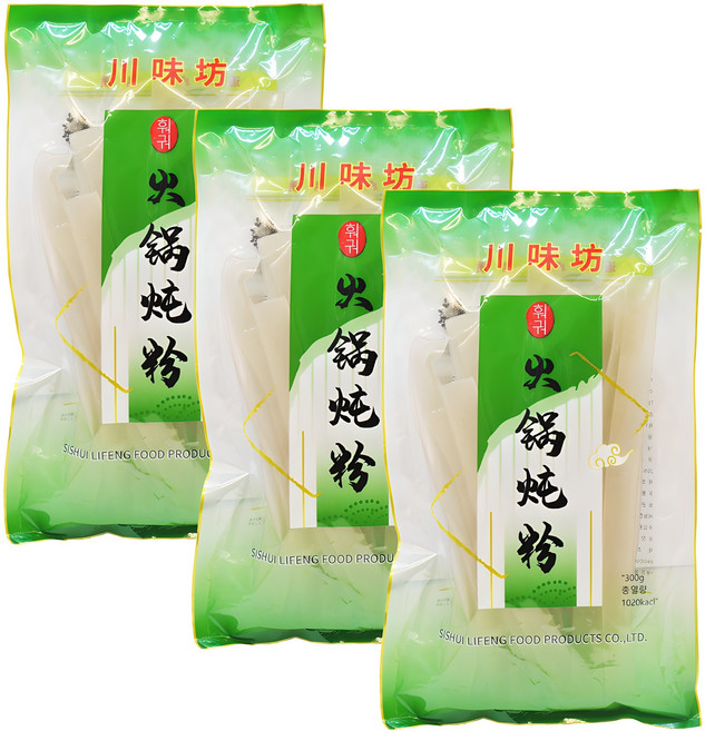 룽쉬 샤브샤브용 넓적당면, 300g, 3개