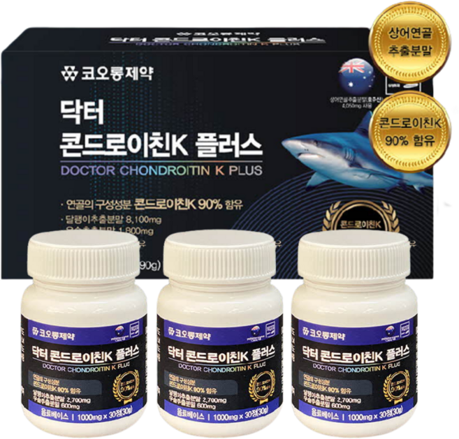 코오롱제약 닥터 콘드로이친K플러스 1000mg 3개월분, 90정, 1개