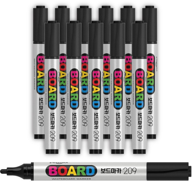 펜맥스 보드마카 209, 흑색, 12개