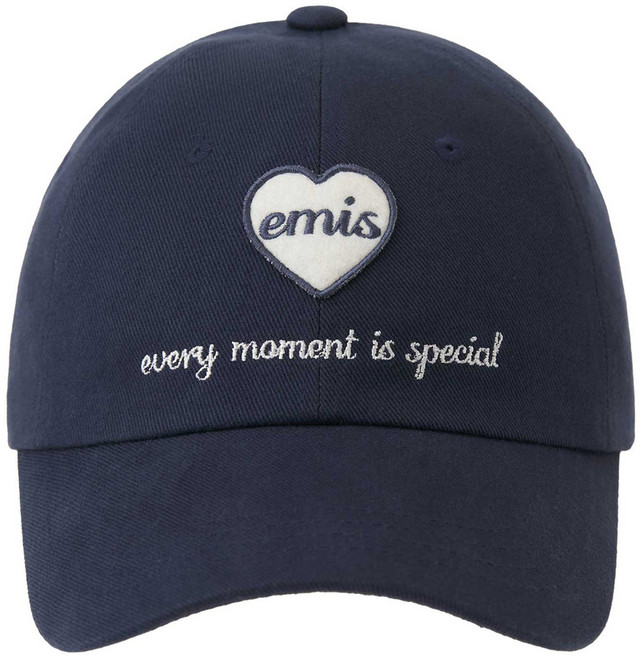 Emis 中性款愛心刺繡棒球帽