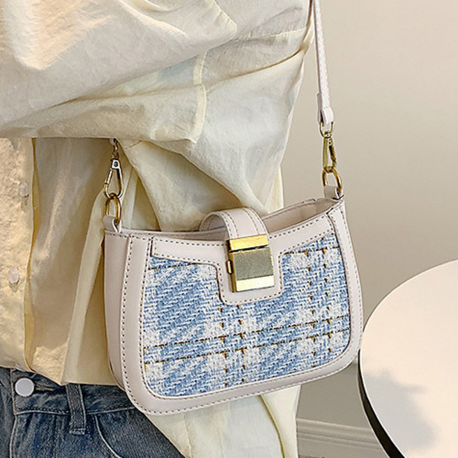 글램디브 여성가방 대학생가방 직장인가방 트위드 크로스백 이로엔 A2205