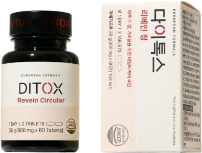 [약국 입점] 다이톡스 리베인정 붓기 특허 라인관리 효과빠른 브로멜라인 칼륨 밸런스, 3개, 60정