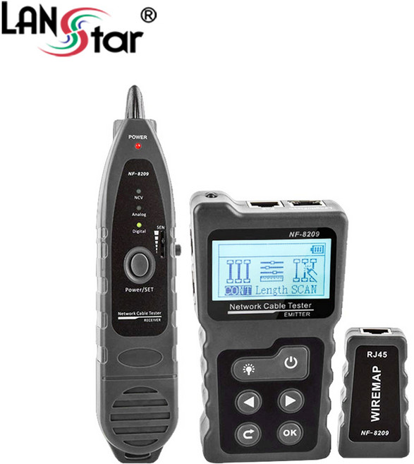 LANstar RJ45 POE 랜 케이블 멀티 테스터기 LS-NF8209, 1세트