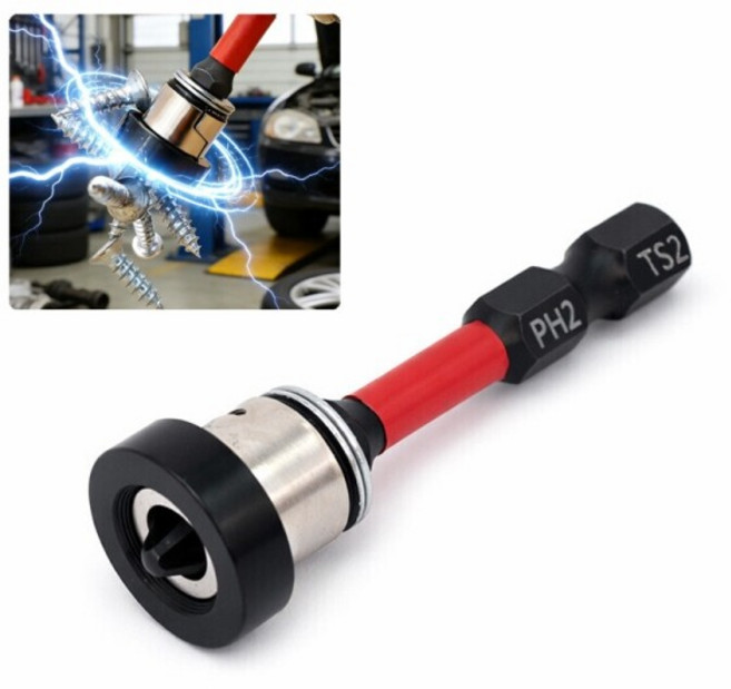 아이베란다 마그네틱 십자 비트 임팩 드라이버 자석 육각 PH2 TS2, 1개