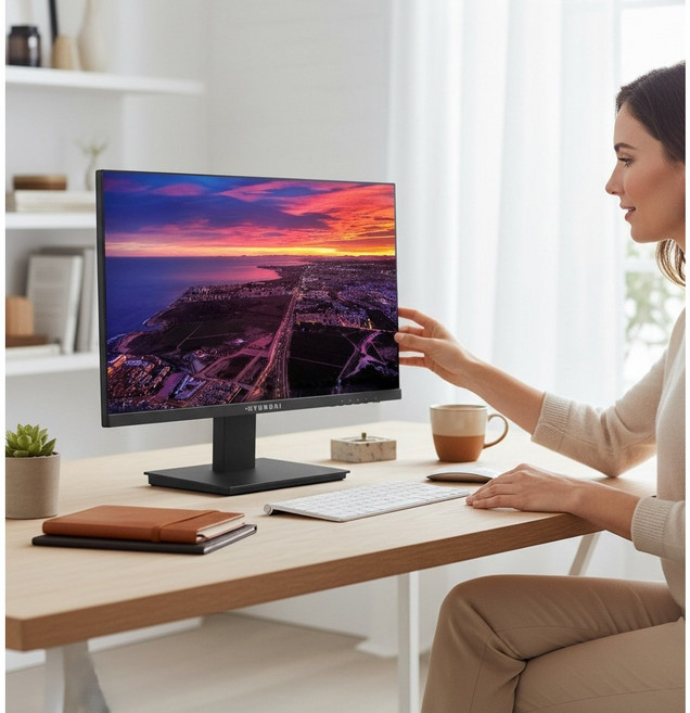 현대 HYUNDAI 27인치 FHD 캘리브레이션 진짜색감 무결점 시력보호 3포트 모니터 HD270KD, 68.6cm