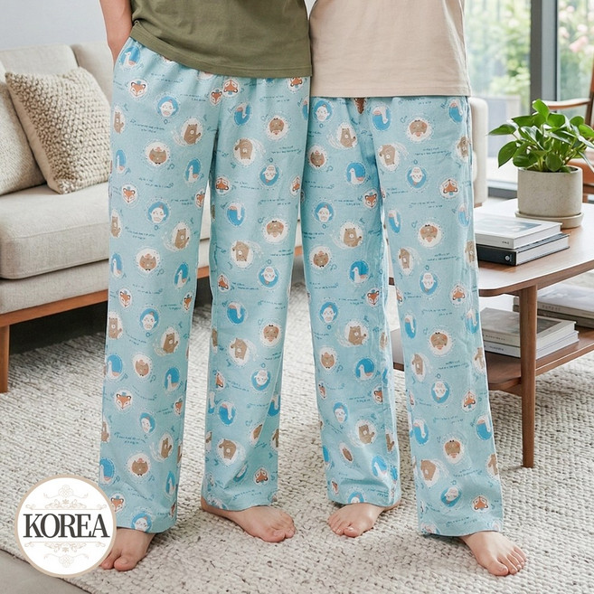 잠옷 바지 커플 여성 파자마