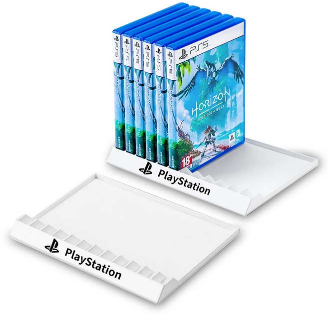 PS4 PS5 게임타이틀 CD 수납 진열 보관 거치대 12p, 화이트, 1개