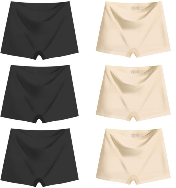 레드루팡 심리스 노라인 무봉제 여성 누디 개별포장 사각팬티 6개세트