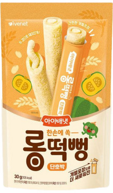아이배냇 한손에 쏙 롱떡뻥, 1개, 30g, 단호박맛