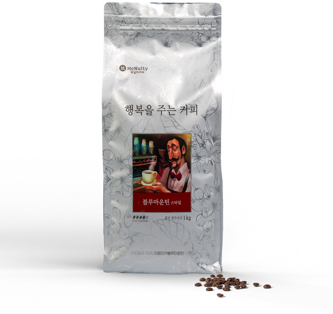 맥널티 홀빈 블루마운틴, 홀빈(분쇄안함), 1kg, 7개