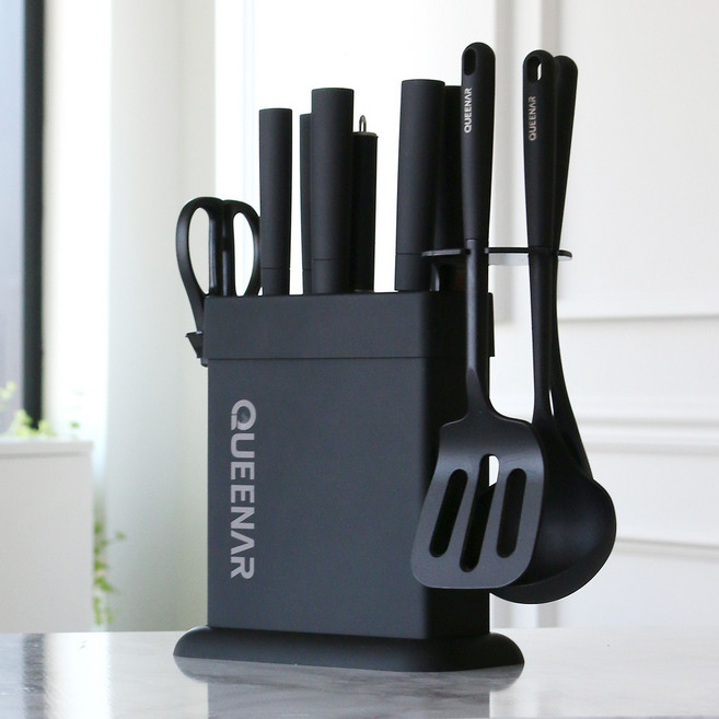 [퀸나] 디센트 나이프 & 키친툴 11종 집들이선물 자취생선물 주방칼 가위, 1세트