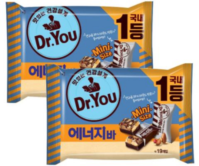 닥터유 에너지바 미니 2봉 1세트, 200g
