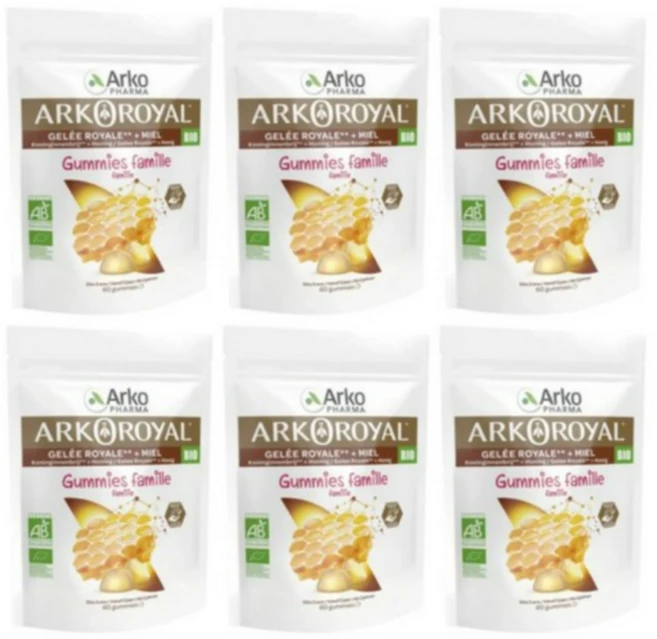 아코로얄 로얄젤리 패밀리 유기농 구미 60개입 6팩, 6개, 60정 - 쿠팡