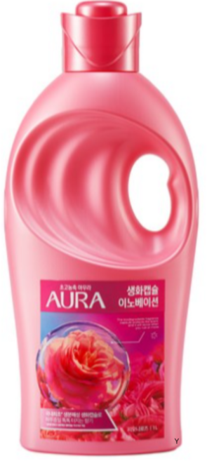 아우라 생화캡슐 이노베이션 섬유유연제 피오니로즈 본품, 1L, 6개
