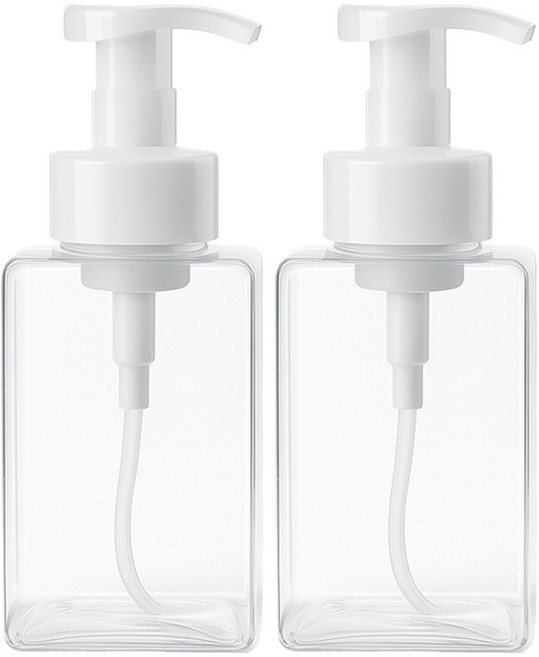 제로캔들 대용량 풍성한 버블 거품 공병 450ml, 투명, 2개