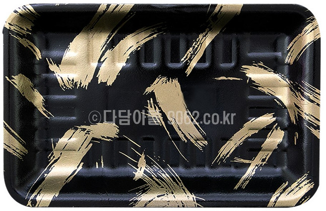 PSP용기 77호 검정 골드붓터치 800개(박스) 정육용기 회용기, 1개