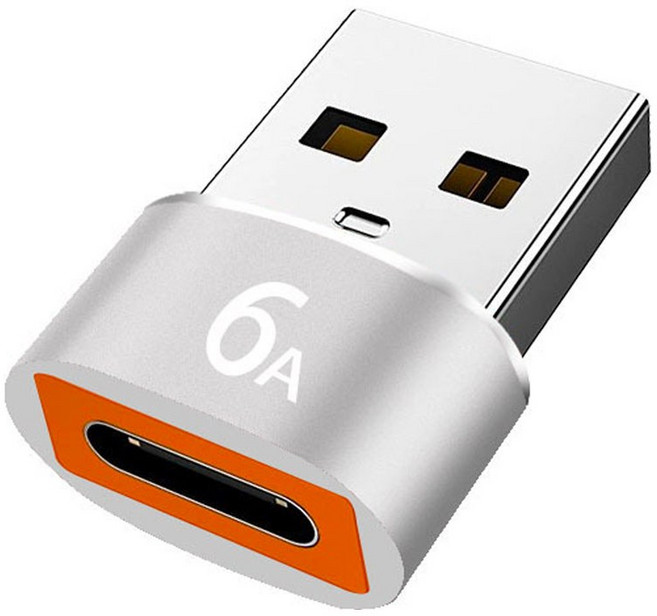 헨센 C타입 to USB 3.0 변환 포트 젠더, 3cm, 실버, 1개