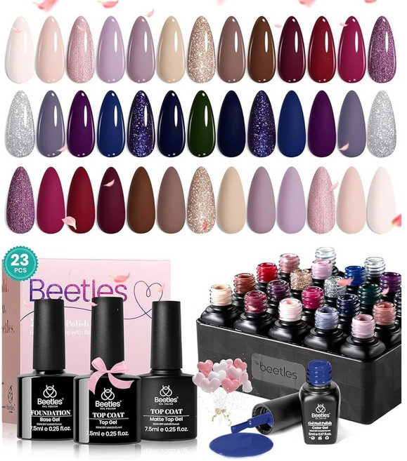 비틀스 네일 아트 브러시 31개 케이스 - 콘페티 펜 다울 엔드 도팅 도구 스트라이핑 라이너 3D 꽃 조각 팔레트 홀더 DIY 홈 매니큐어 디자인 세트, 3 0-0 20 Colors Sophisticated