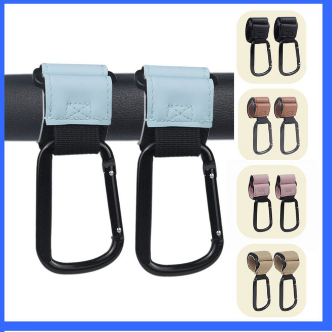 루아리브 유모차 벨크로 가방걸이 다용도 고리, 2개, 라이트블루