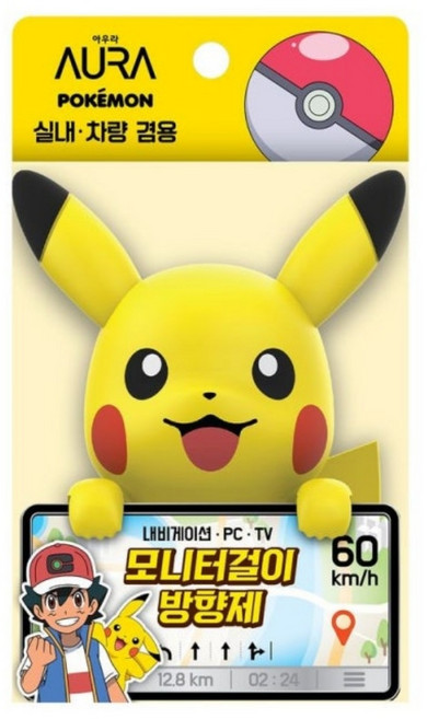 LG생활건강 포켓몬 아우라 차량용 내비게이션 모니터 걸이 방향제, 1개