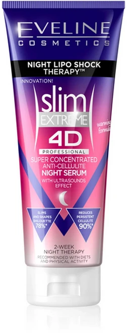 이브라인 Eveline 슬림 익스트림 4D 써모액티브 나이트 세럼 핫나잇크림 250ml, 1개 - 쿠팡