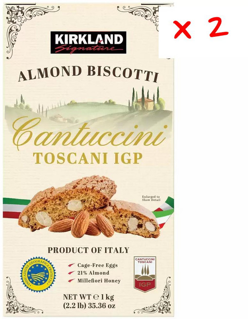 커클랜드 칸투치니 토스카니 IGP 아몬드 비스코티, 2개, 1kg