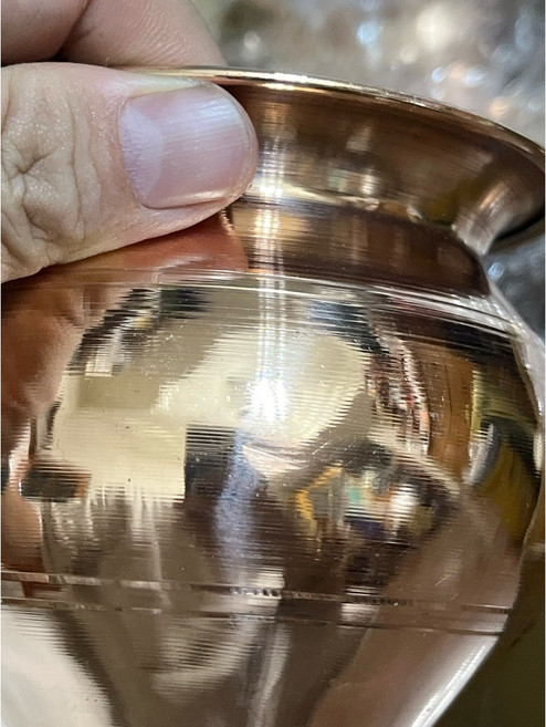 印度純銅壺 - 儲水/供奉/烹飪多用途復古銅鍋, 1個, 500ml微瑕