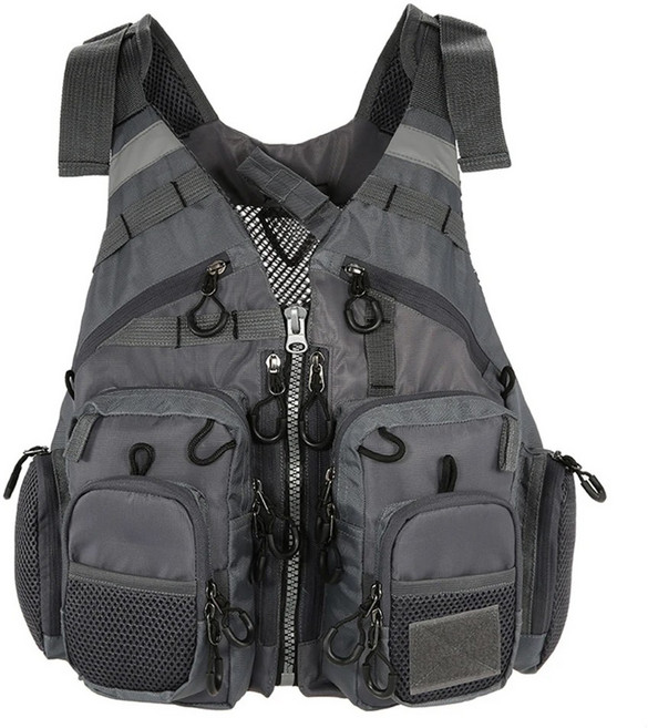 반센트 낚시조끼 루어 조끼 낚시 바다 민물 부력 계류 갯바위, 그레이