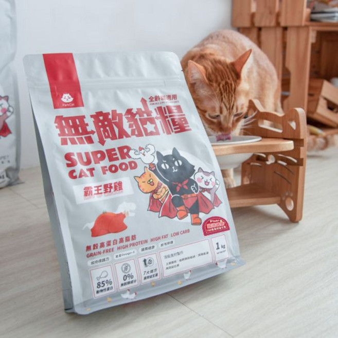 無敵貓糧 霸王野雞鮮雞蜂王乳 天然無穀低碳貓糧, 1個, 霸王野雞 2KG,優惠 1入