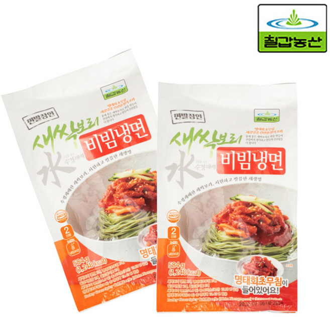 칠갑 명태회 새싹보리 비빔냉면 584g 5개