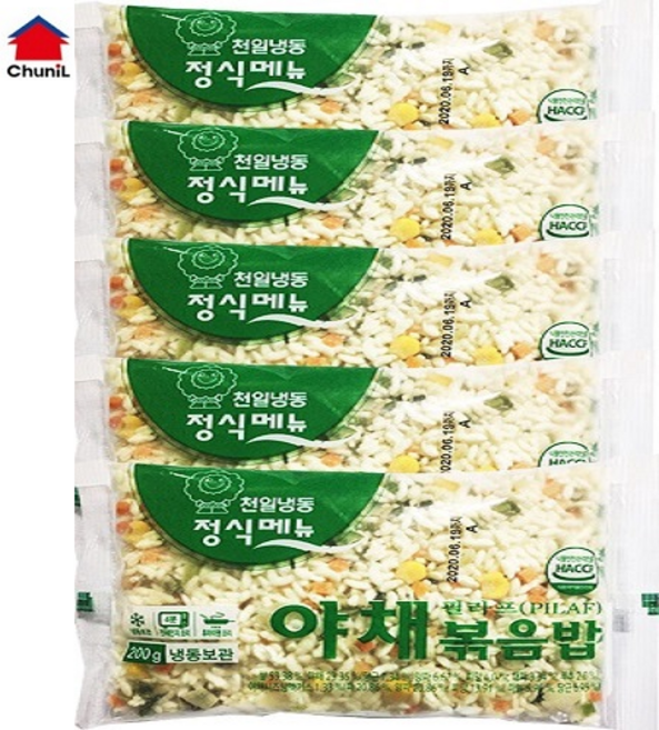 풀빛마을 천일 볶음밥 야채볶음밥 5봉, 200g, 5개