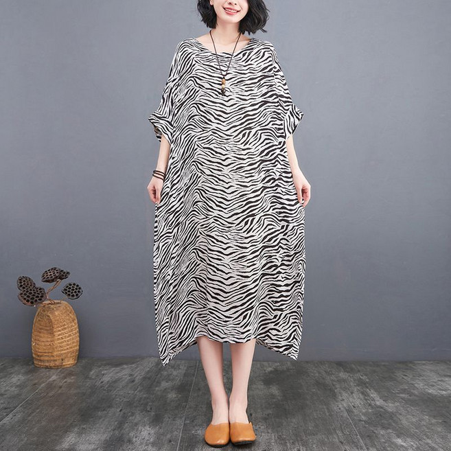 XL-6XL 빅사이즈 휴양지 썸머 롱원피스 데일리룩 3040대 여성의류 통통한여성 여름 원피스 120KG까지