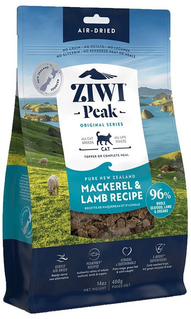 巔峰 鯖魚羊肉配方 貓糧, 400g, 1包, ZiwiPeak滋益巔峰96%鮮肉貓糧-鯖魚羊肉400g
