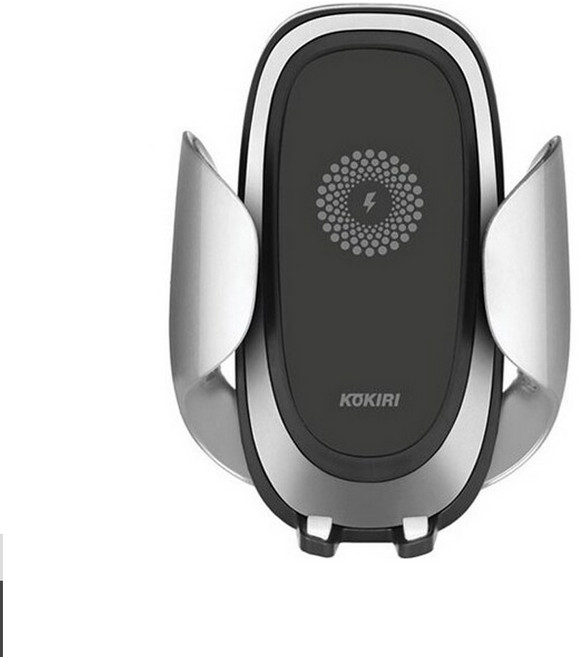 코끼리 10W 차량용 무선 충전기 거치대, KAW-PL10W, 실버