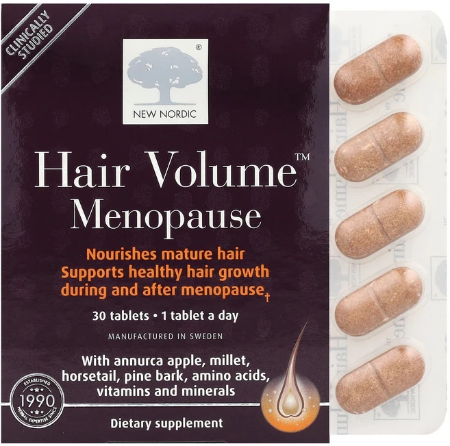 뉴 노르딕 헤어 볼륨™ 폐경기용 30정 NNO-74954, 1개 - 쿠팡